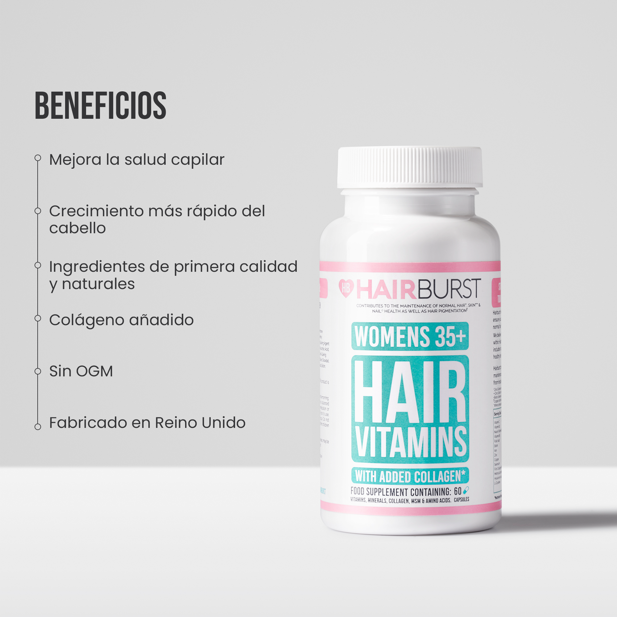 Vitaminas Capilares +35 con Colágeno