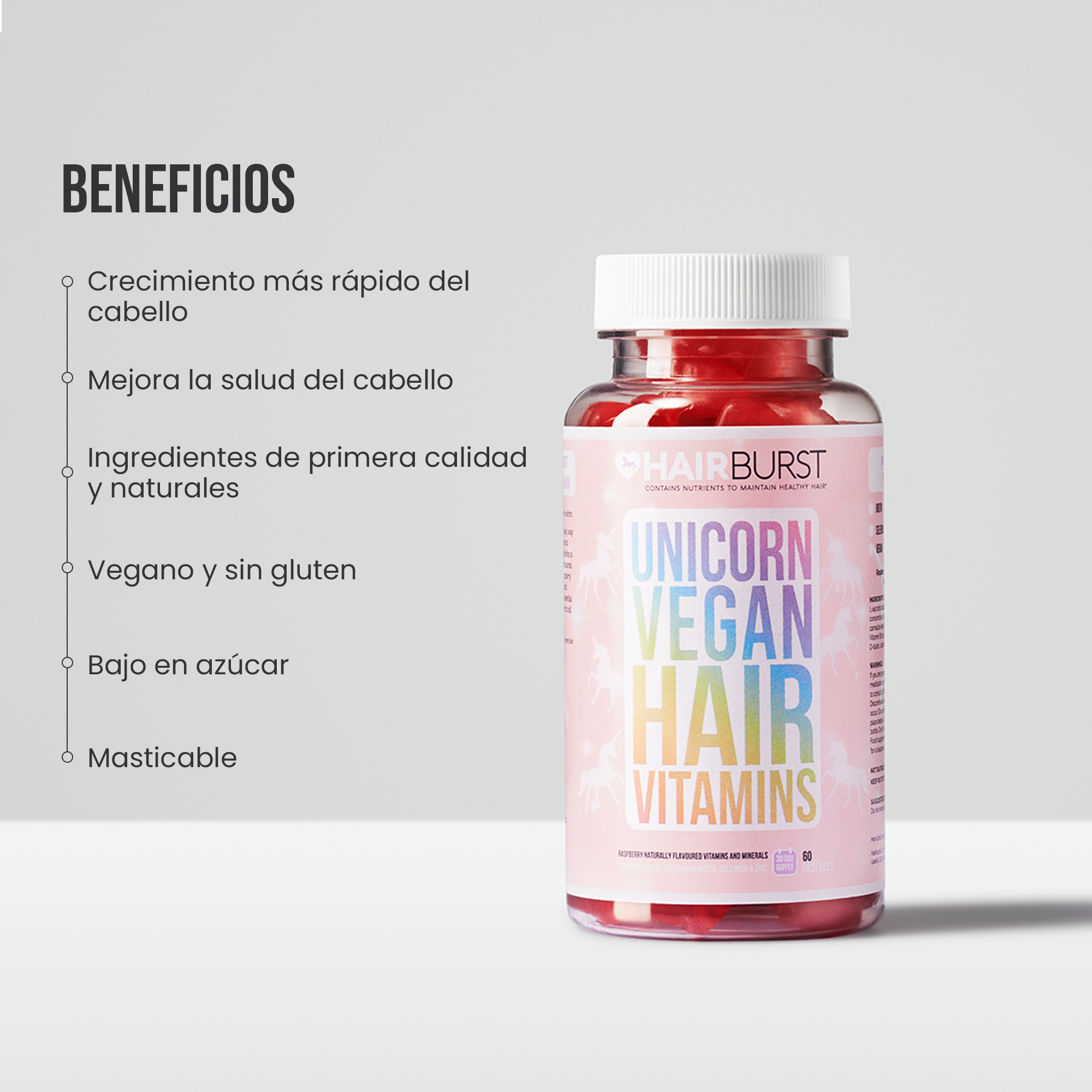 Gominolas Veganas Crecimiento Capilar - 6 Meses
